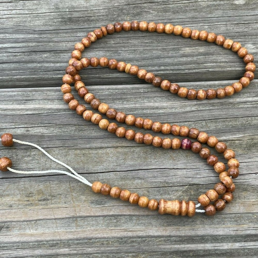Lot of 3 Tasbeeh Prayer Beads Real Wood Handmade Religious Muslim Pray Beads - Picture 9 of 12
